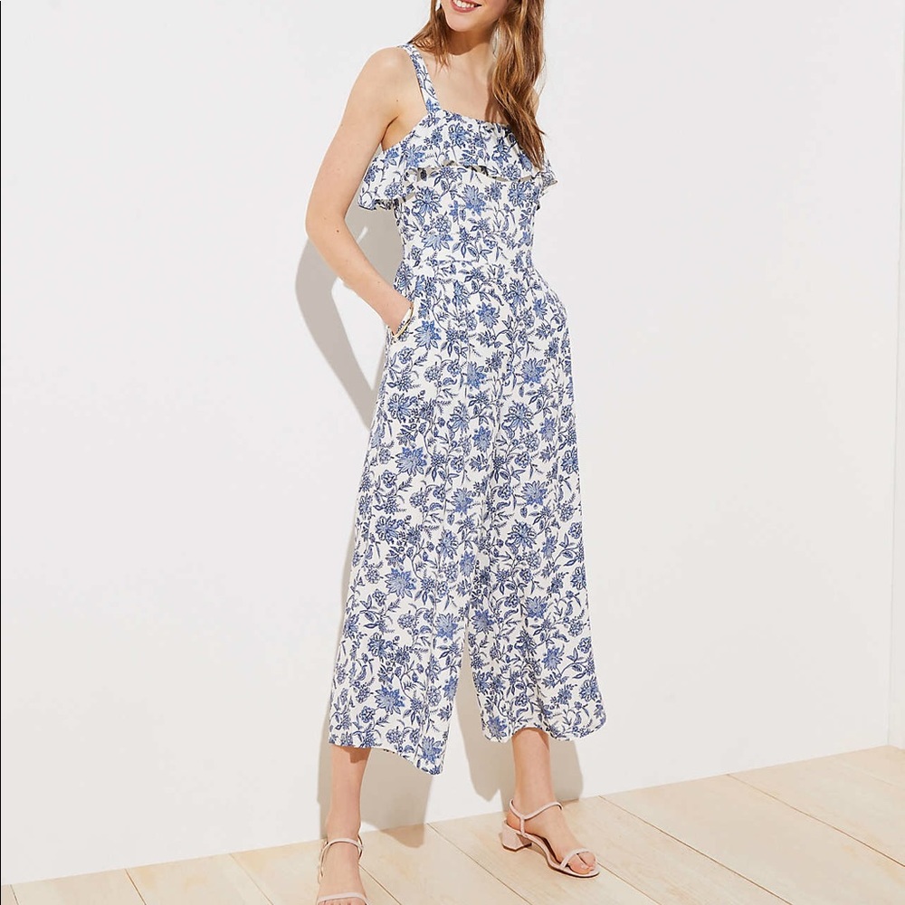 Trellis Garden Ruffle Jumpsuit